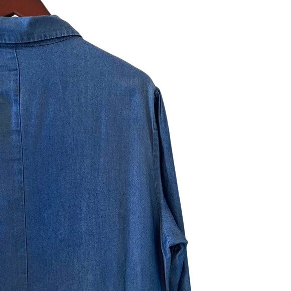 Chadwicks New Chambray Button Front Shirt Maxi Dress Size 16 - Picture 10 of 13